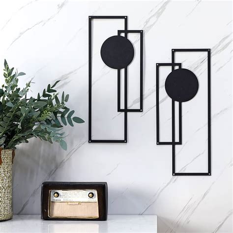 minimalist black metal wall decor